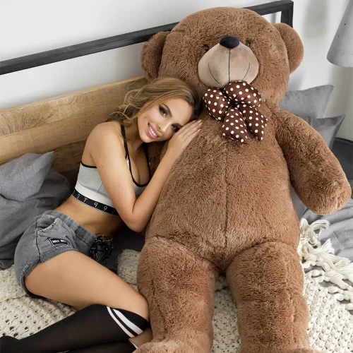 Large teddy bear, soft toy, 200 cm, dark brown, Nomo