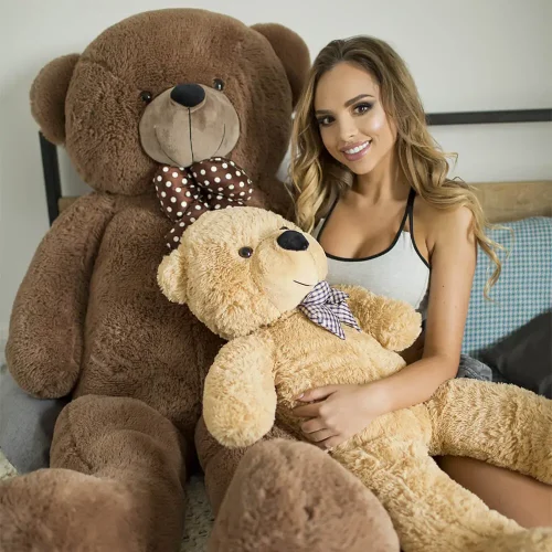 Large teddy bear, soft toy, 200 cm, dark brown, Nomo