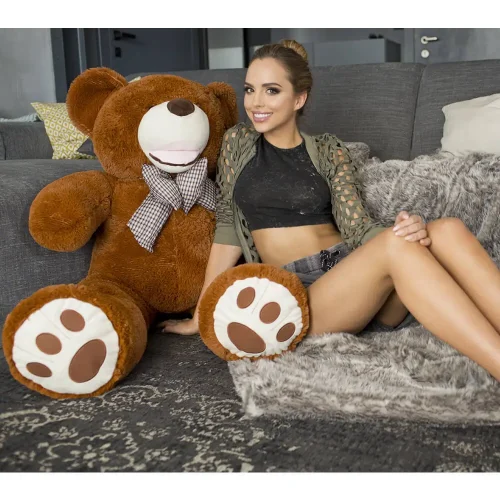 Teddyway Bobo Suuri Pehmonalle, Pehmeä Lelu, 130 Cm, Tummanruskea