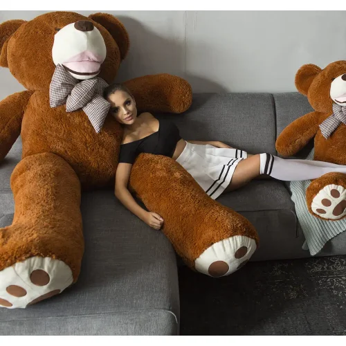 Teddyway Bobo Suuri Pehmonalle, Pehmeä Lelu, 220 Cm, Tummanruskea