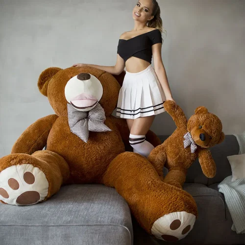 Teddyway Bobo Suuri Pehmonalle, Pehmeä Lelu, 220 Cm, Tummanruskea