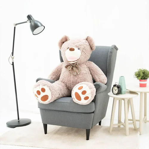 Teddyway Bobo Suuri Pehmonalle, Pehmeä Lelu, 130 Cm, Harmaa