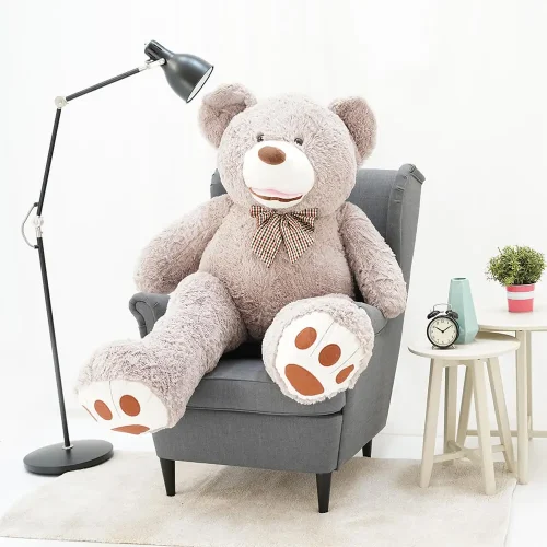 Teddyway Bobo Large Plush, Soft Toy, 160 Cm, Grey