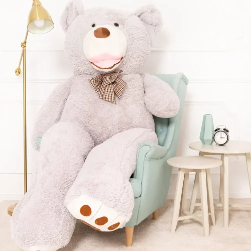 Teddyway Bobo Suuri Pehmonalle, Pehmeä Lelu, 220 Cm, Harmaa