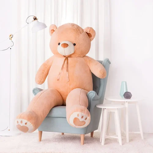 Big Teddy Bear, Soft Toy, 200 Cm, Light Brown, Toto