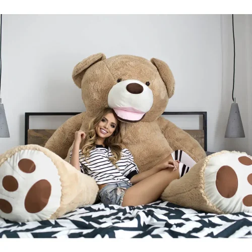 Teddyway Bobo Suuri Pehmonalle, Pehmeä Lelu, 260 Cm, Vaaleanruskea