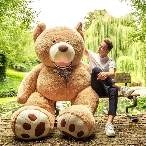 Teddyway Bobo Suuri Pehmonalle, Pehmeä Lelu, 340 Cm, Vaaleanruskea