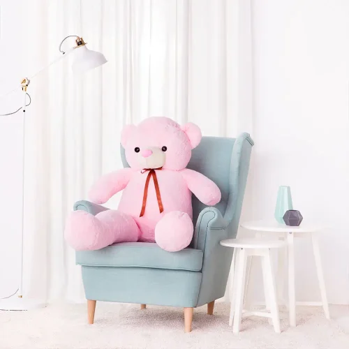 Stor nallebjörn, mjukisdjur, 130 cm, rosa, Toto