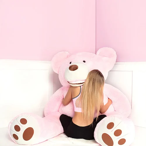 Teddyway Bobo Suuri Pehmonalle, Pehmeä Lelu, 220 Cm, Vaaleanpunainen