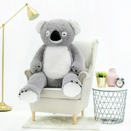 Iso pehmoinen koala, pehmolelu, 130 cm, harmaa, Koko