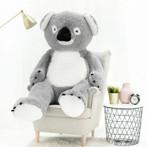 Iso pehmoinen koala, pehmolelu, 160 cm, harmaa, Koko