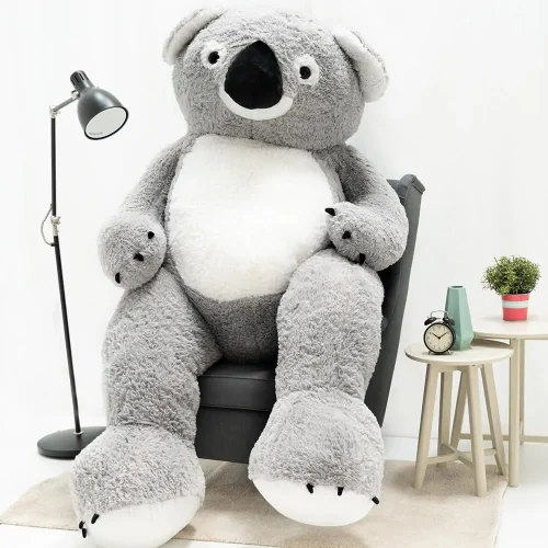 Iso pehmoinen koala, pehmolelu, 220 cm, harmaa, Koko