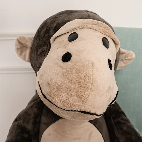 Big soft monkey, soft toy, 130 cm, dark brown, Moto