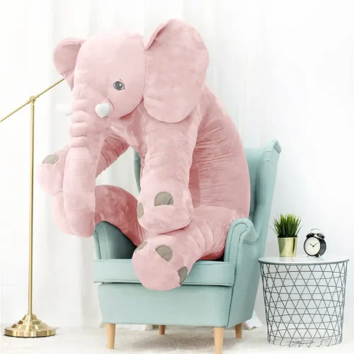 Stor mjukisdjurselefant, 155 cm, rosa, Hogo