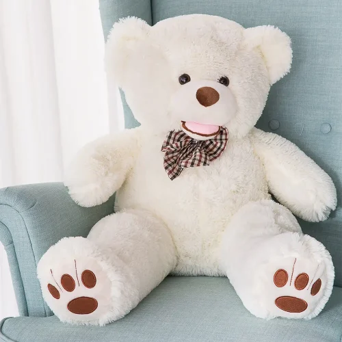 Teddyway Bobo Suuri Pehmonalle, Pehmeä Lelu, 130 Cm, Valkoinen