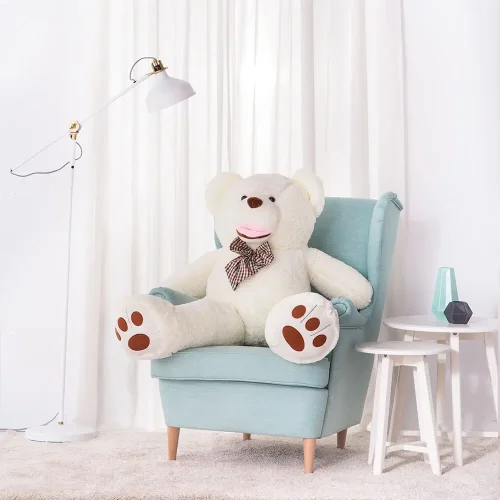 Teddyway Bobo Suuri Pehmonalle, Pehmeä Lelu, 130 Cm, Valkoinen