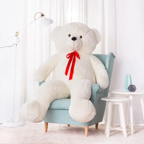 Large teddy bear, soft toy, 200 cm, white, Nomo