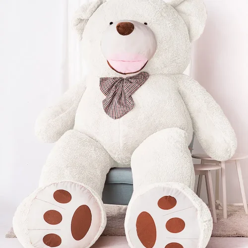 Teddyway Bobo Stor Plysch, Mjukisdjur, 300 Cm, Vit