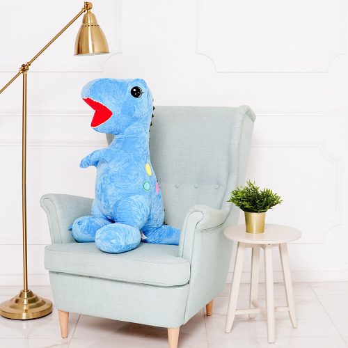 Suuri Pehmo Dinosaurus, Pehmolelu, 110 Cm, Vaaleansininen, Gogo
