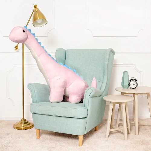 Suuri Pehmo Dinosaurus, Pehmolelu, 150 Cm, Vaaleanpunainen, Tobo