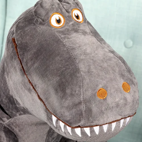 Suuri Pehmo Dinosaurus, Pehmolelu, 100 Cm, Harmaa, Deno