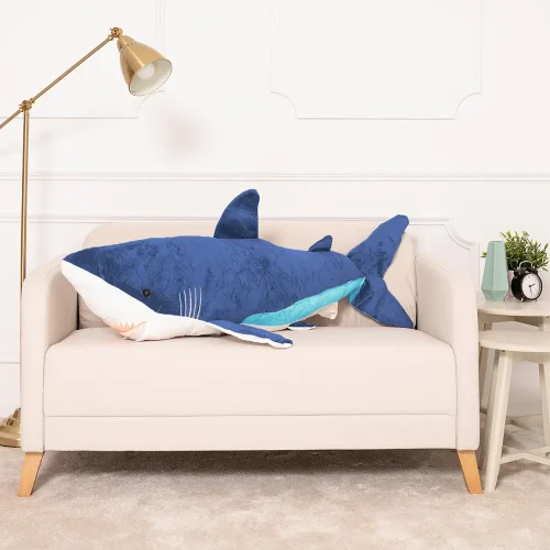Suuri pehmohai, pehmolelu, 130 cm, sininen, Saho