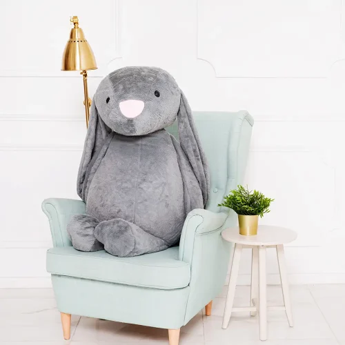 Stor mjukisdjurskanin, 120 cm, mörkgrå, Bani