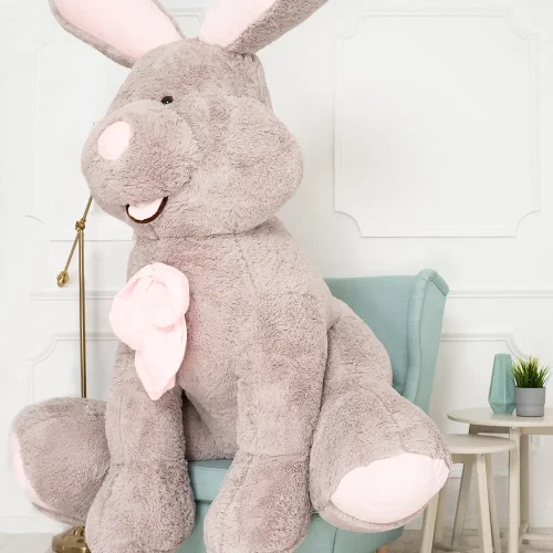 Iso pehmopupu, pehmolelu, 190 cm, harmaa, vuni