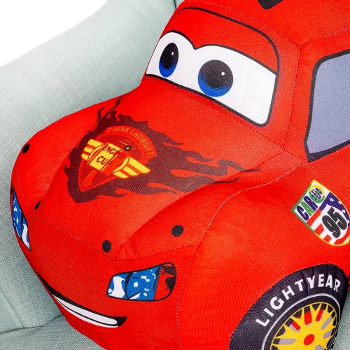 Disney Bilar Blixten McQueen Plyschleksak, Hjul, Blixten McQueen, Plyschleksak, 60 Cm, Röd