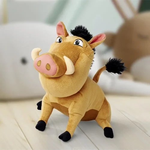 Disney Pumba plysch, mjukisdjur, 25 cm, brun