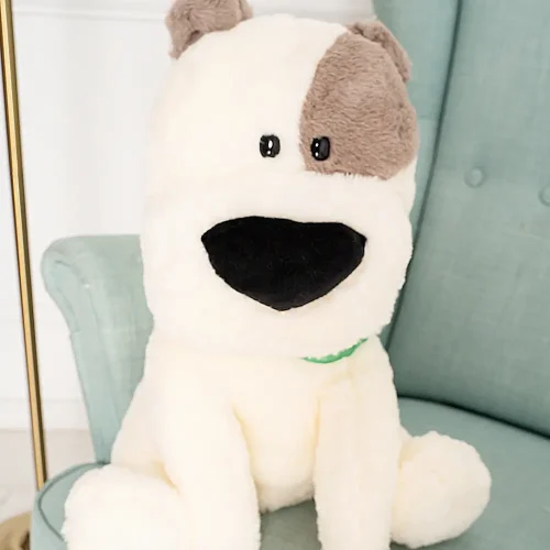 Plush Dog, Soft Toy, 50 Cm, White, Feri